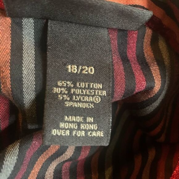 Lane Bryant stripes plus size button front blouse - Picture 7 of 8